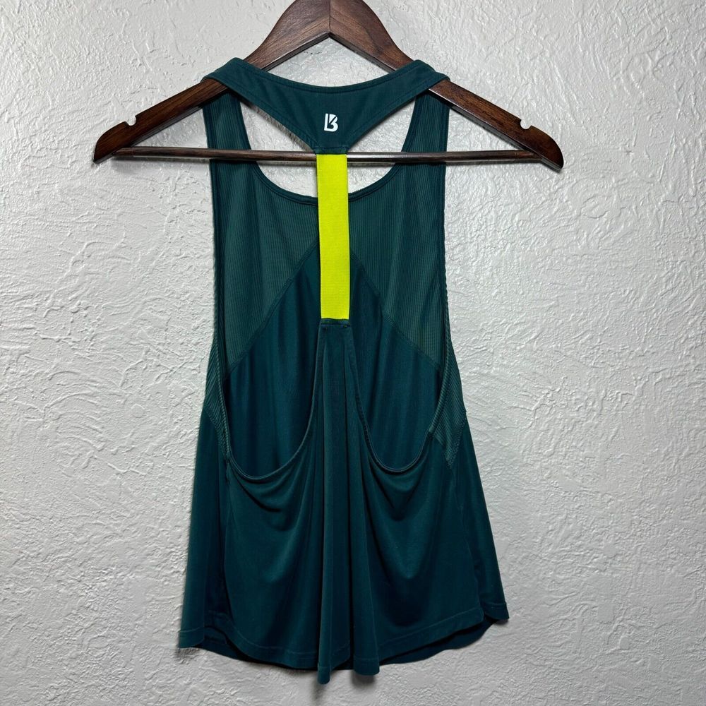 BuffBunny Collection‎ Racerback Tank Top XS Modal Neon T-Strap Ribbed Hunter Gym